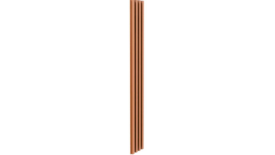 Stylish Vertical Wooden Slat Panel 3D Model - Professional 3D Model Render 3