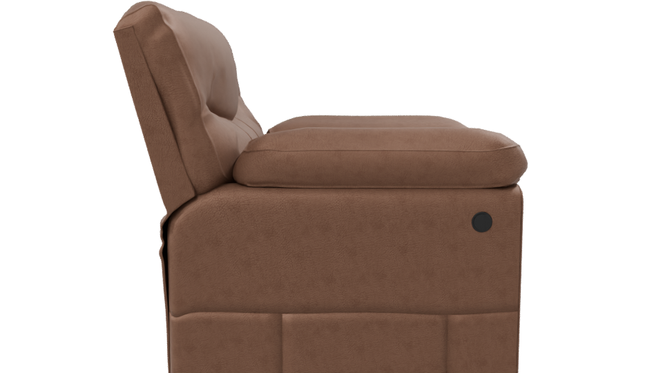 Stylish Brown Fabric Armchair 3D Model - Professional 3D Model Render 8