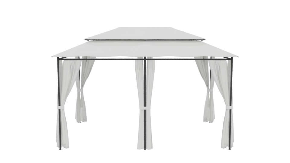 Toldo Perola with Curtains 3D - Professional 3D Model Render 5