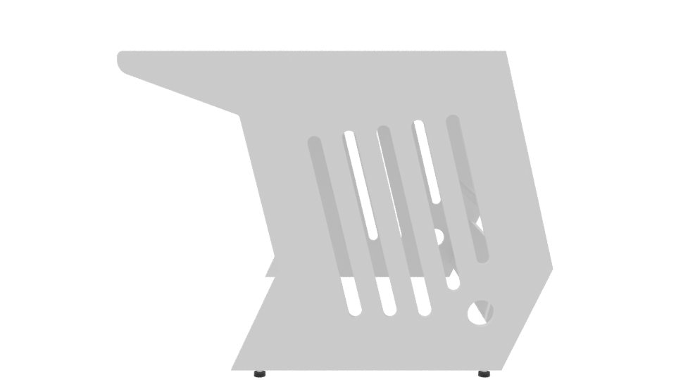 Minimalist White Office Table 3D - Professional 3D Model Render 2