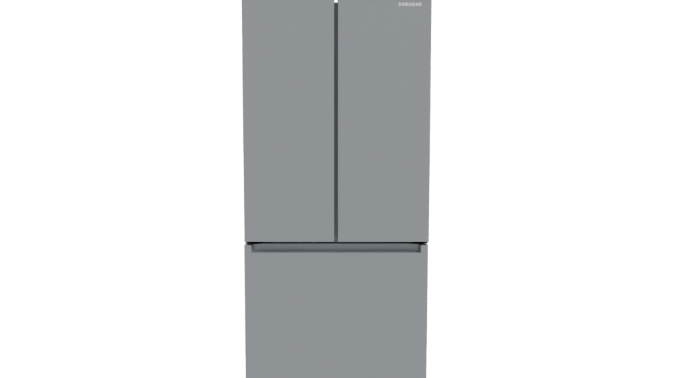 Sleek Stainless Steel French Door Refrigerator 3D Model - Professional 3D Model Render 11