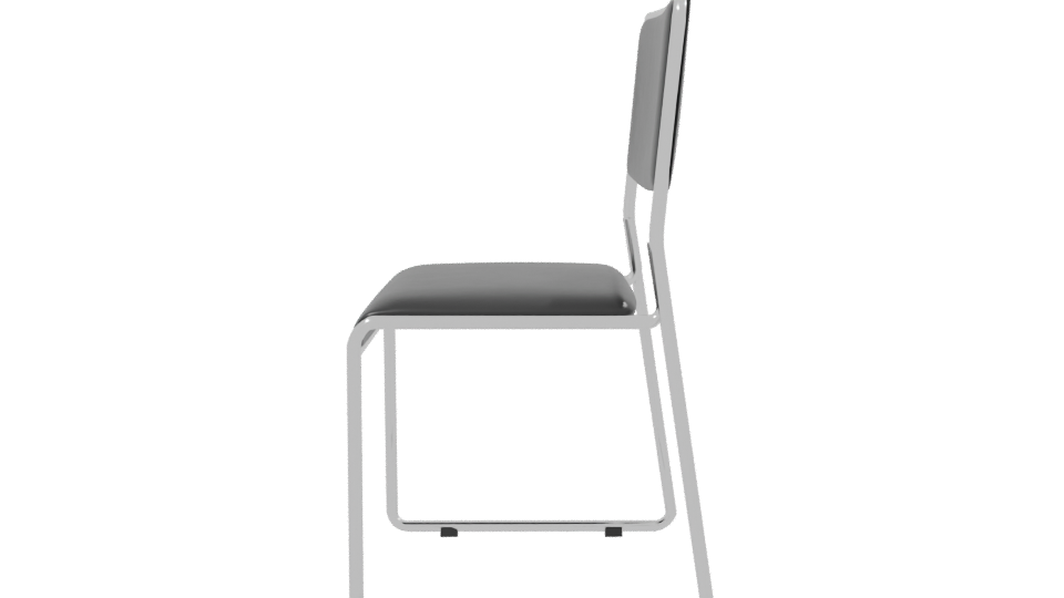 Stylish Metal Frame Chair 3D - Professional 3D Model Render 2