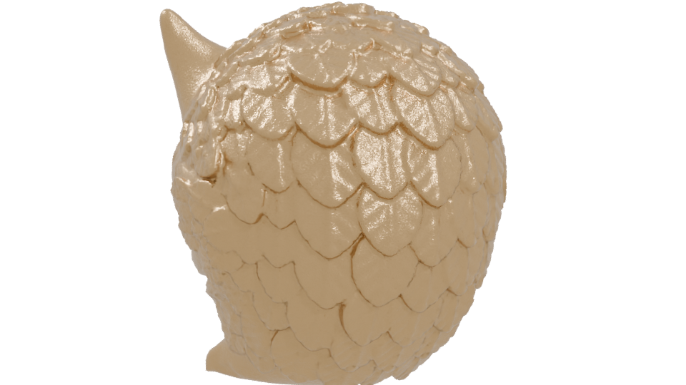 Stylized Owl Figurine 3D Model - Professional 3D Model Render 4