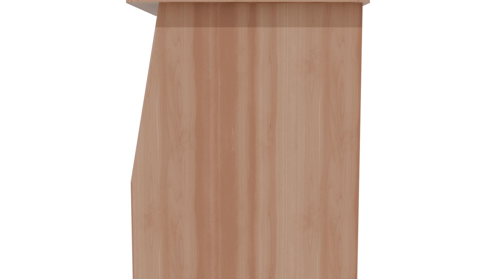 Contemporary Wooden Display Cabinet - Professional 3D Model Render 2