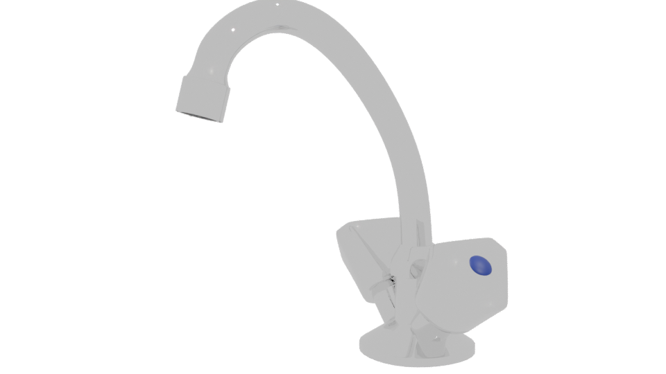 Vertical Kitchen Faucet Perugia 3D - Professional 3D Model Render 4