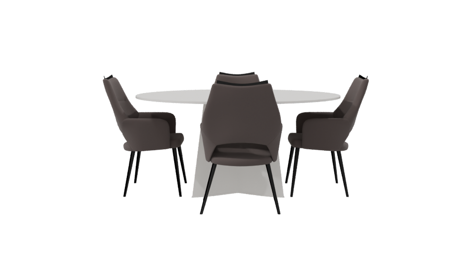 Modern Round Dining Table 3D - Professional 3D Model Render 8