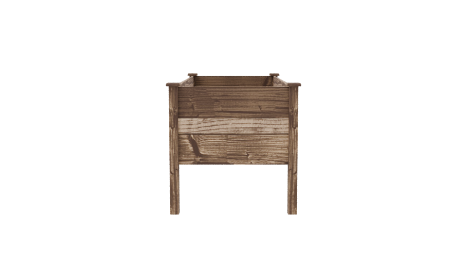 Rustic Wooden Planter Box Model - Professional 3D Model Render 8