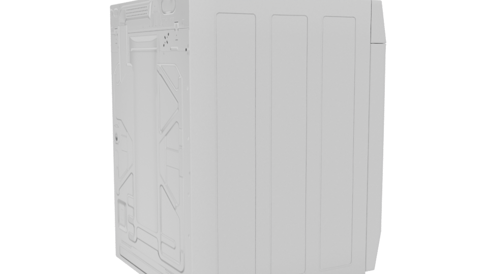 Stylish Front Load Washer 3D - Professional 3D Model Render 7