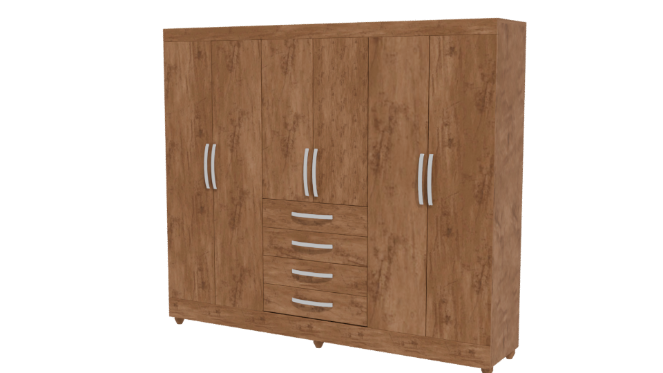 Stylish Wooden Storage Cabinet 3D Model - Professional 3D Model Render 12