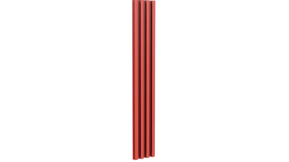 Stylized Vertical Red Pillars Model - Professional 3D Model Render 4
