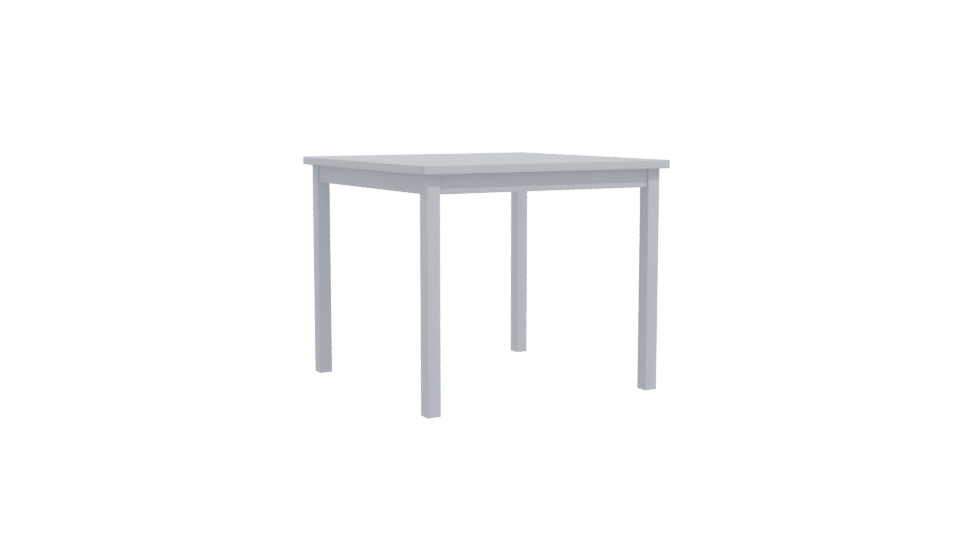 Stylish Minimalist White Table - Professional 3D Model Render 10