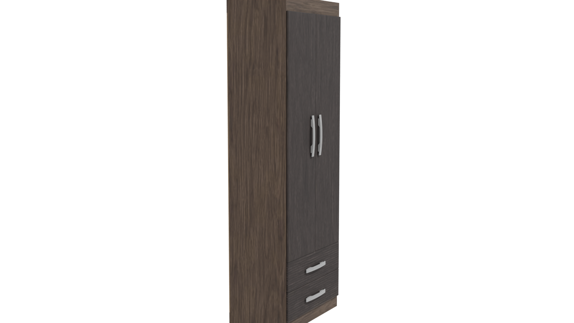 Stylish Wooden Wardrobe Model - Professional 3D Model Render 9