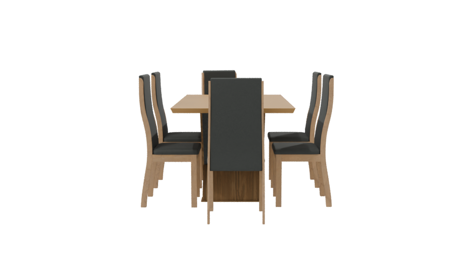 Elegant Dining Table Set 3D - Professional 3D Model Render 8