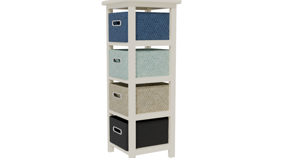 Multi-Drawer Storage Unit 3D - Professional 3D Model Render 13
