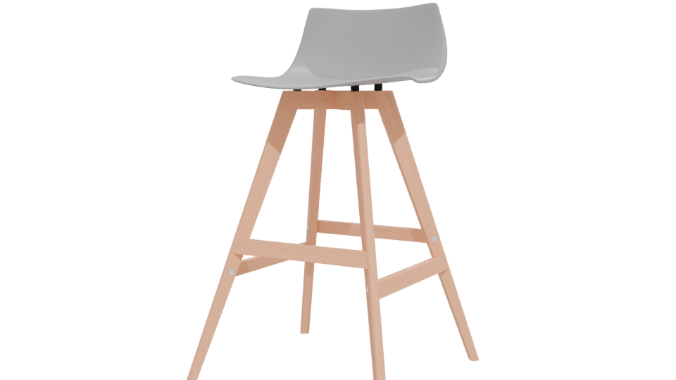 Stylish Bar Stool 3D Model - Professional 3D Model Render 12