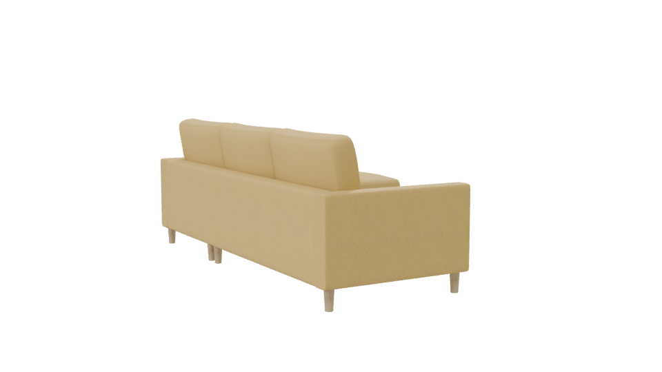 Stylish Minimalist Sectional Sofa 3D Model - Professional 3D Model Render 7