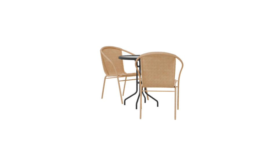 Stylish Modern Patio Furniture Set - Professional 3D Model Render 7