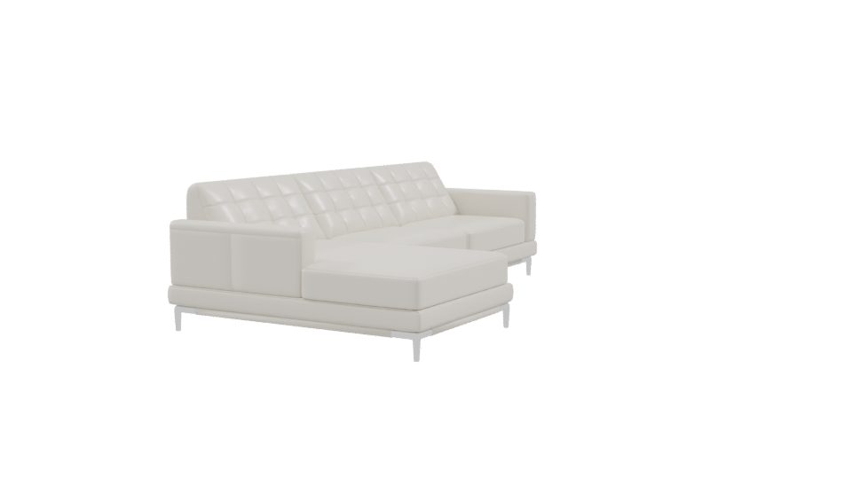Modern Leather Sectional Sofa 3D - Professional 3D Model Render 9