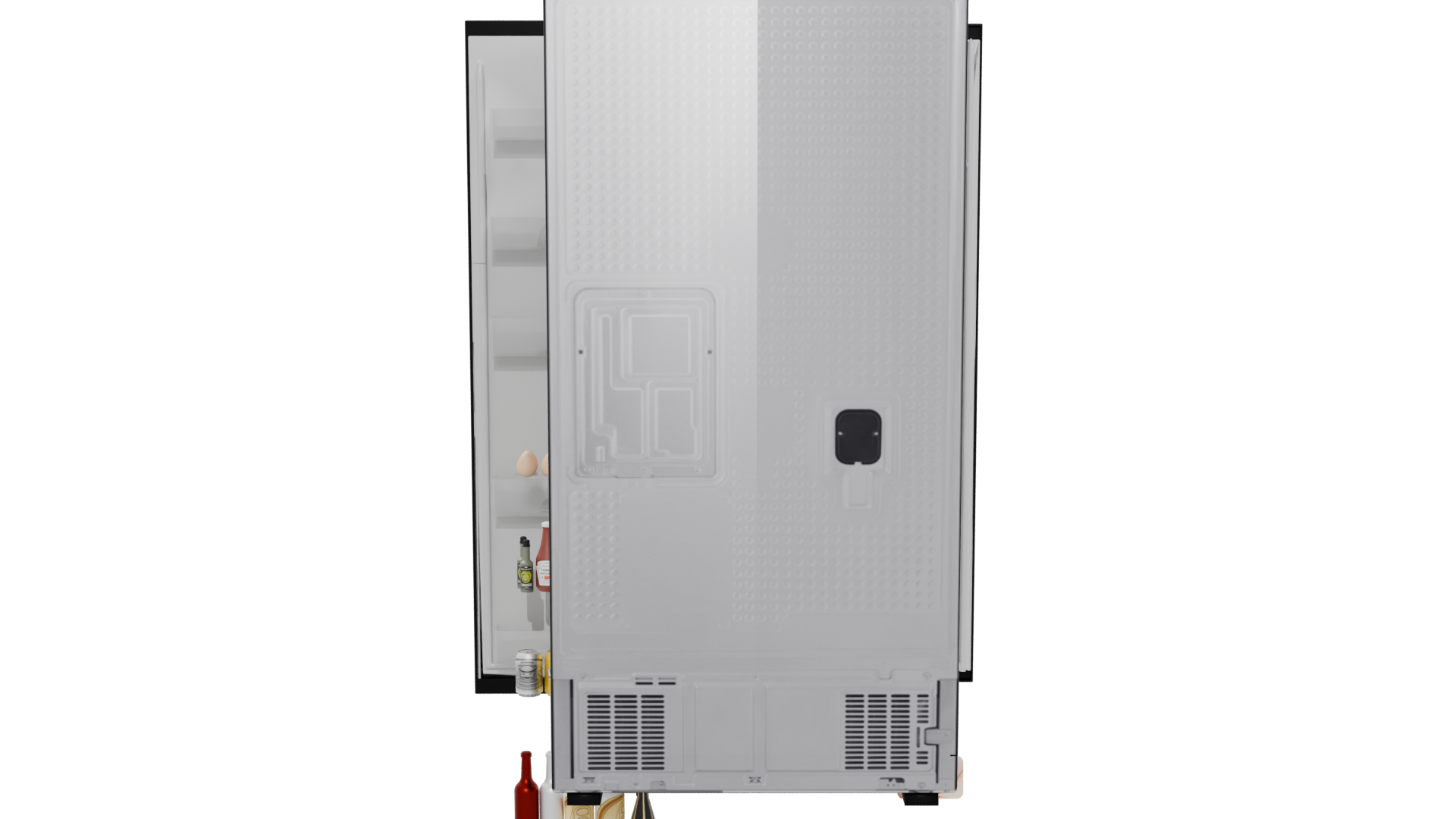 Modern Black Refrigerator 3D Model - Professional 3D Model Render 5