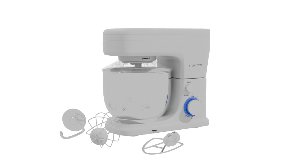 Stylish Kitchen Mixer Model 3D - Professional 3D Model Render 10