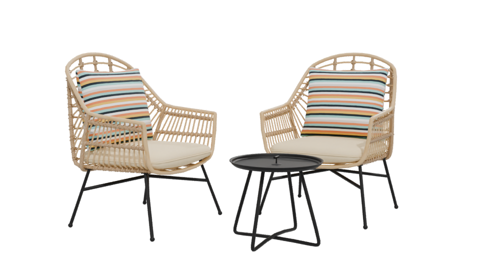 Stylish Outdoor Lounge Set 3D - Professional 3D Model Render 12