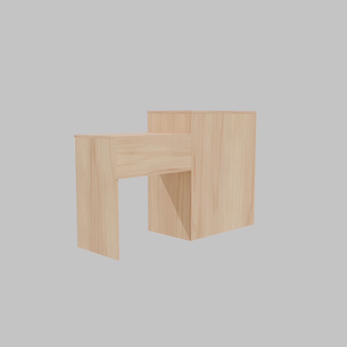 Minimalist Wooden Desk 3D Model - Professional 3D Model Render 6