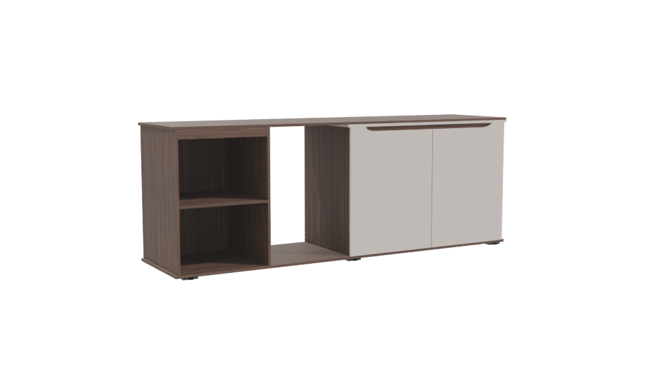 Modern Minimalist TV Console Unit - Professional 3D Model Render 10