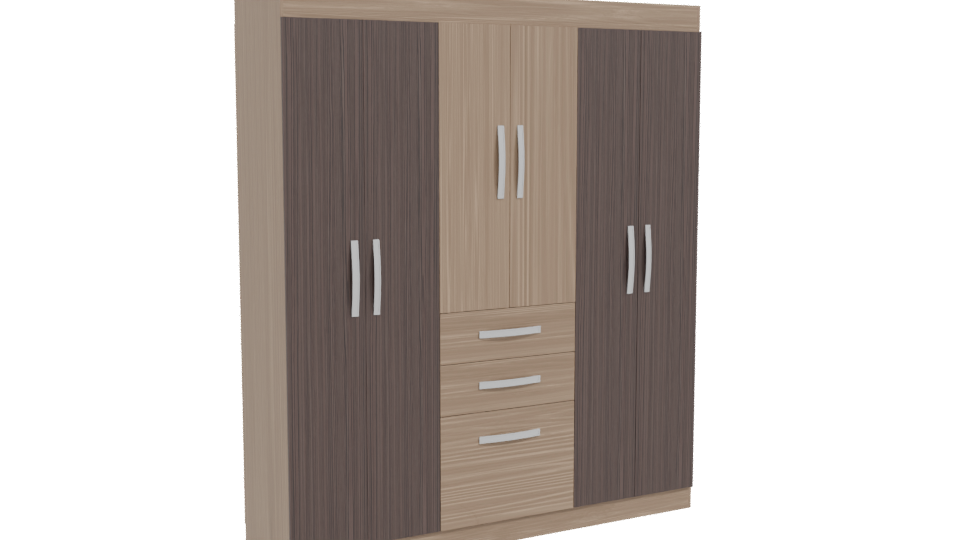 Stylish Wooden Storage Cabinet 3D - Professional 3D Model Render 10