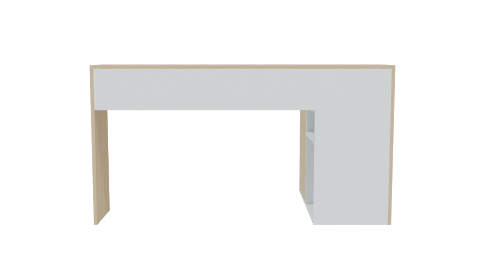 Minimalist Desk with Storage Unit - Professional 3D Model Render 5