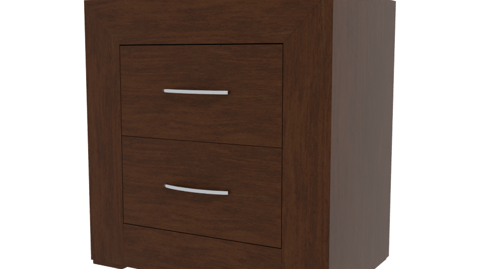 Stylish Wooden Nightstand Model - Professional 3D Model Render 12