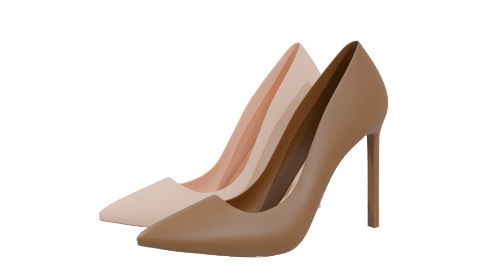 Elegant High Heeled Shoes 3D - Professional 3D Model Render 4