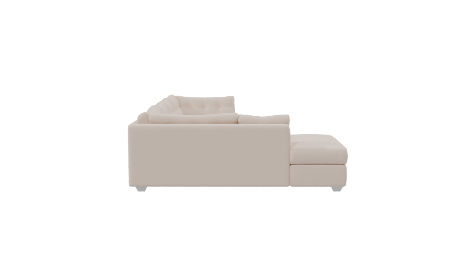 Modern L-Shaped Sofa Model - Professional 3D Model Render 8