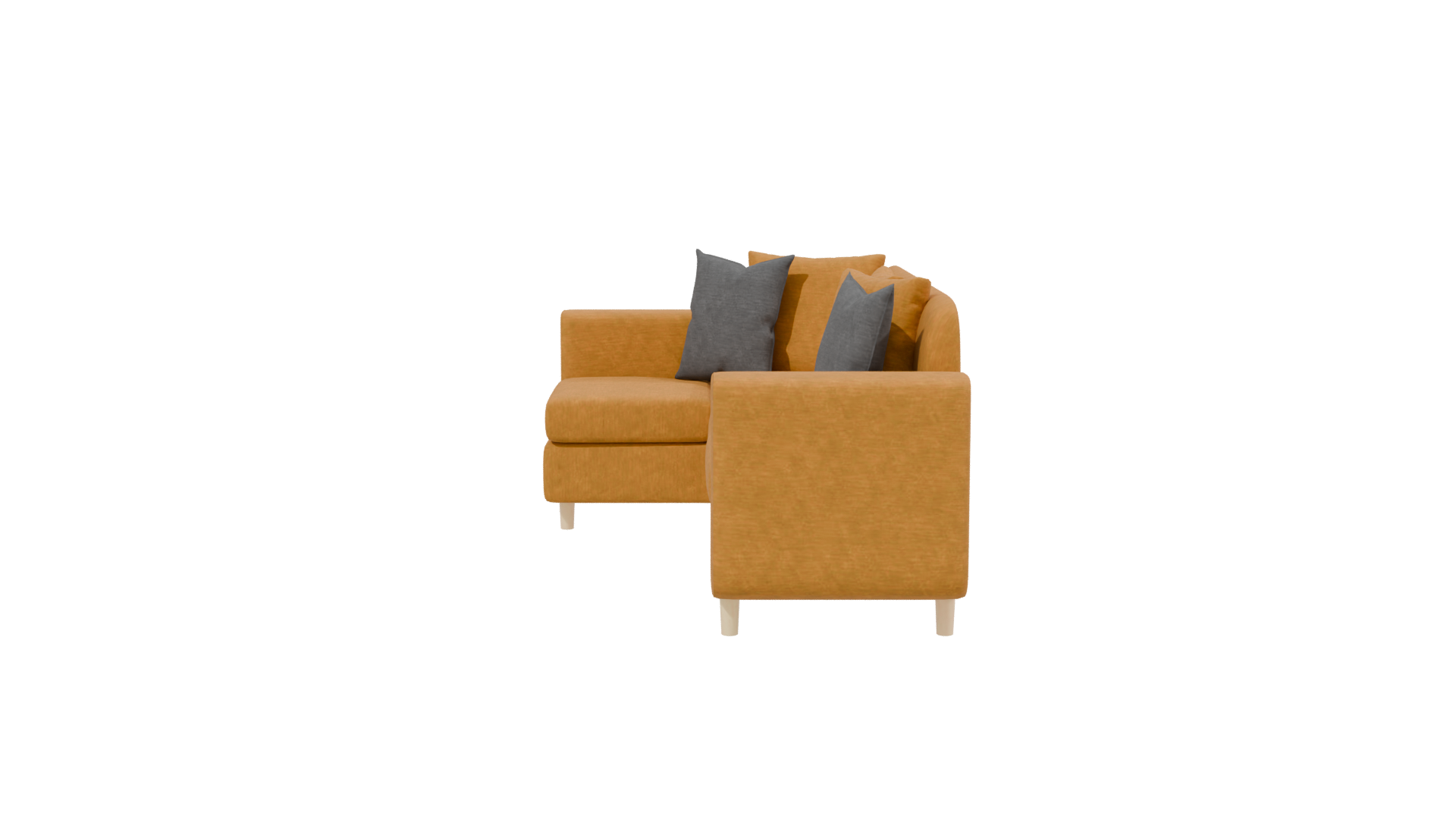 Stylish Yellow Sofa Model 3D - Professional 3D Model Render 2