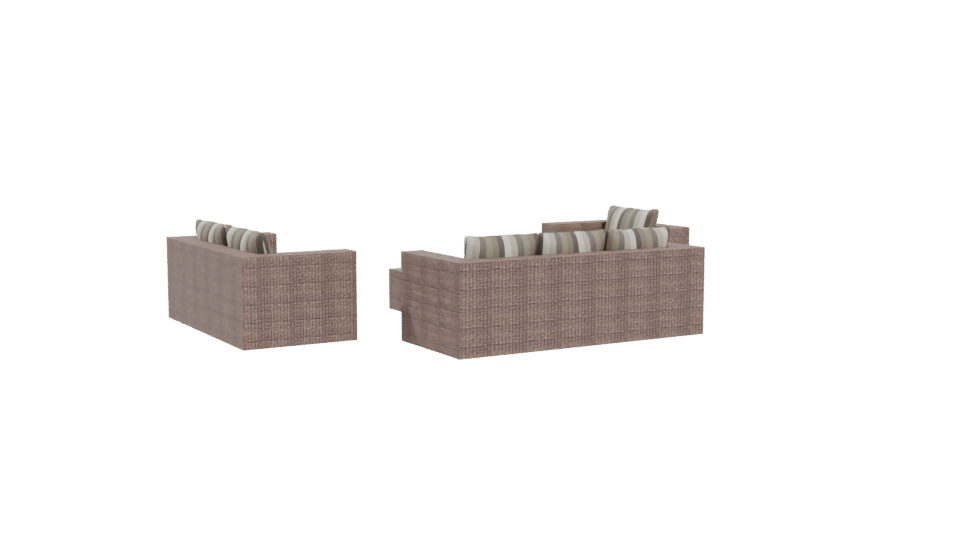 Stylish Outdoor Sofa Set 3D - Professional 3D Model Render 4