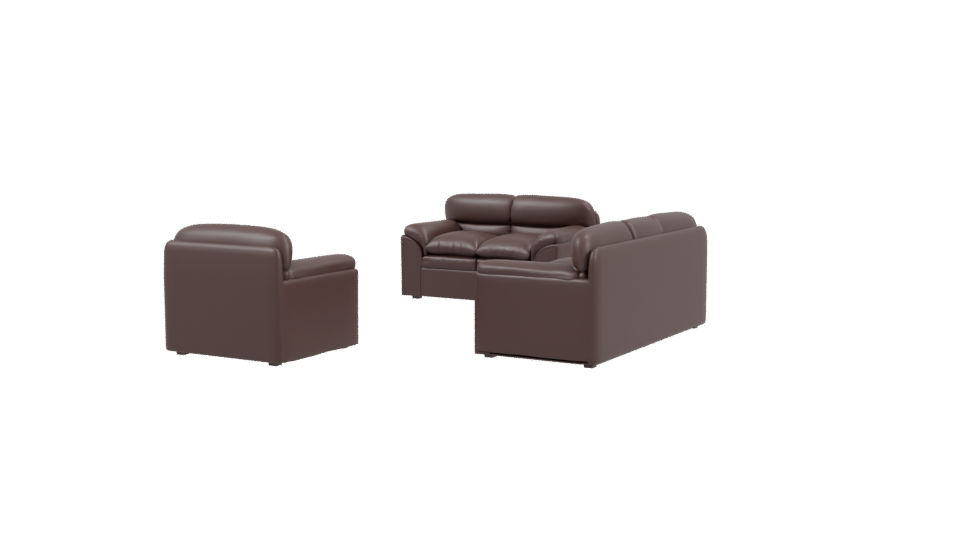 Modern Living Room Sofa Set 3D - Professional 3D Model Render 3