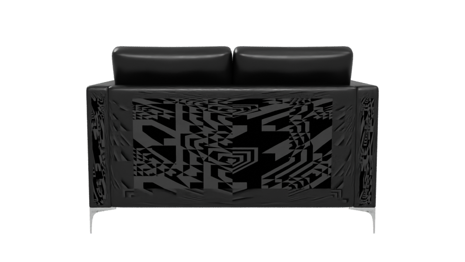 Stylish Blue Fabric Sofa 3D - Professional 3D Model Render 5