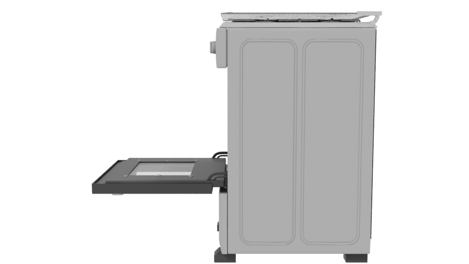 Stylish Gas Oven 3D Model - Professional 3D Model Render 2