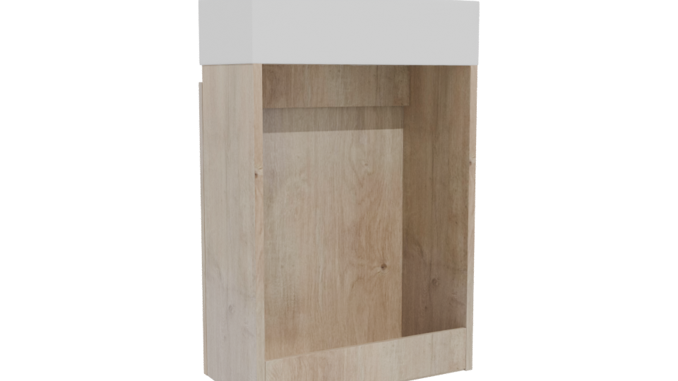 Minimalist Wooden Box Model - Professional 3D Model Render 4