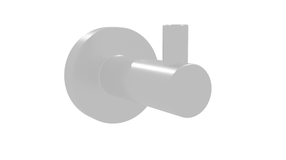 Stylized Metal Wall Hook Model - Professional 3D Model Render 10