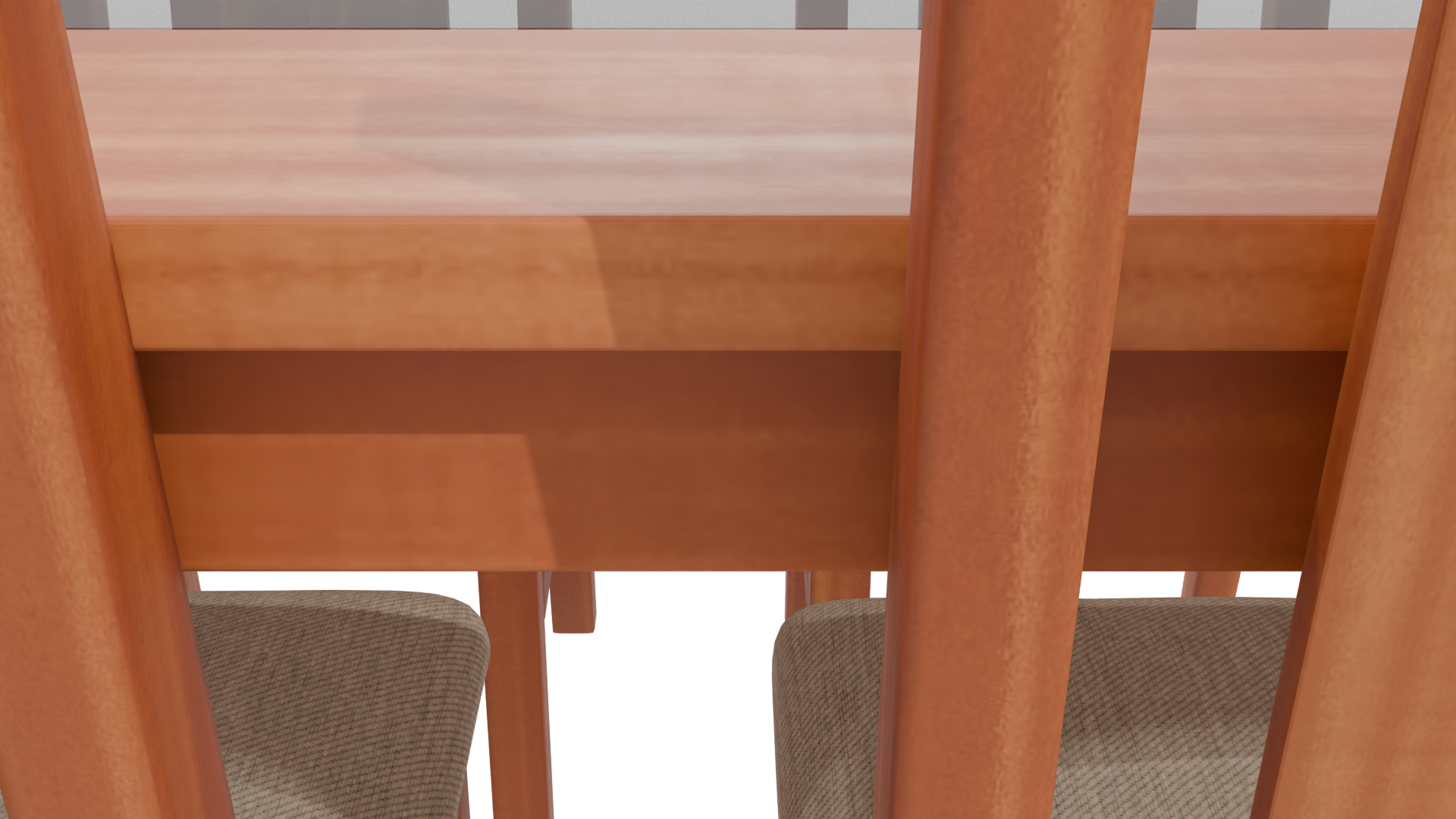 Elegant Wooden Dining Set 3D - Professional 3D Model Render 4