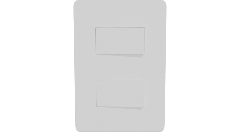 Minimalist Dual Outlet Wall Plate 3D Model - Professional 3D Model Render 11