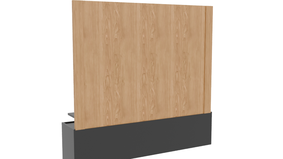 Contemporary Wooden Wall Unit TV Stand 3D Model - Professional 3D Model Render 4