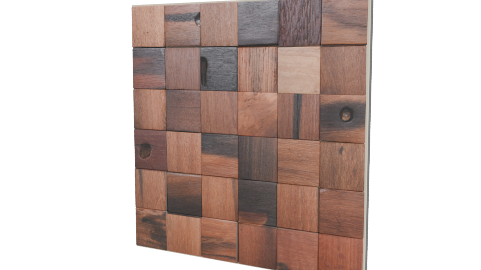 Stylish Wooden Wall Art Model - Professional 3D Model Render 12