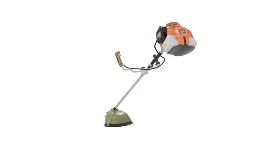 43cc 1.7HP Gas Brush Cutter 3D - Professional 3D Model Render 7