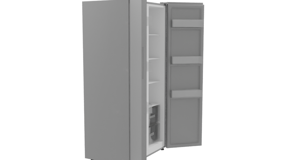 Stylish Double Door Refrigerator Model - Professional 3D Model Render 9