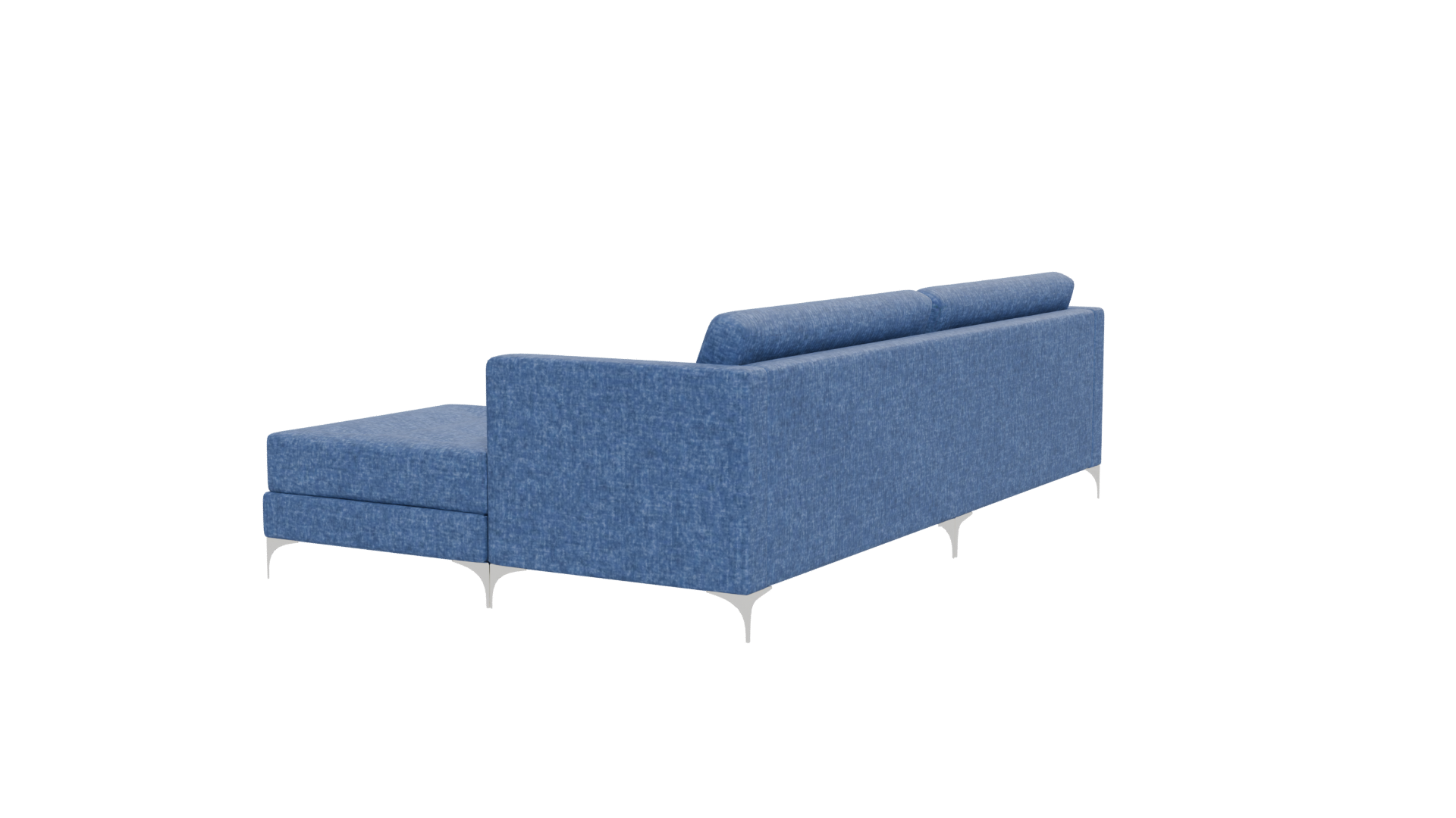 Stylish Blue Sectional Sofa - Professional 3D Model Render 12