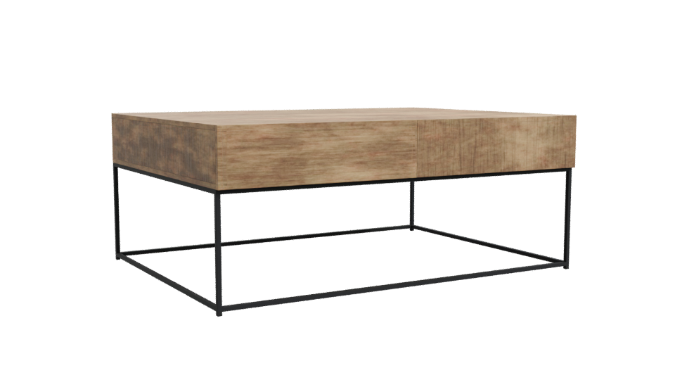 Stylish Wooden Coffee Table Model - Professional 3D Model Render 10
