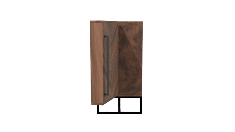 Rustic Wood Cabinet 3D Model - Professional 3D Model Render 2