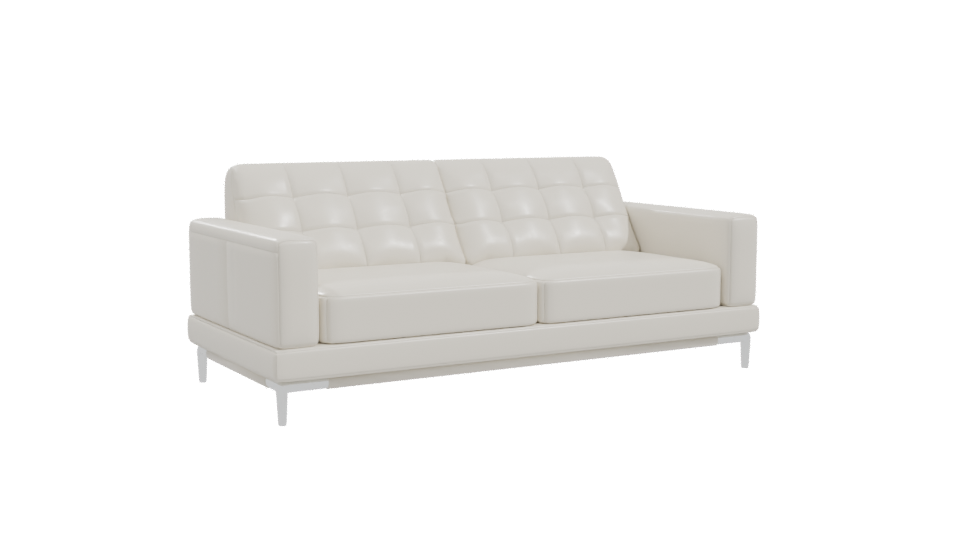 Contemporary White Sofa Model - Professional 3D Model Render 10