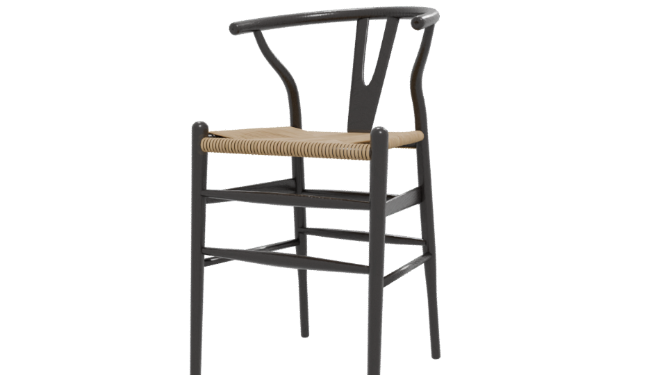 Stylish Wooden Chair Model - Professional 3D Model Render 12